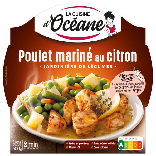 La Cuisine D'Océane Poulet Mariné Au Citron Et Légumes Du Jardin 300g