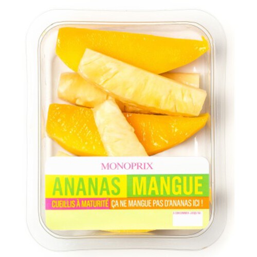 Monoprix ananas mangue cueillis à maturité 250g