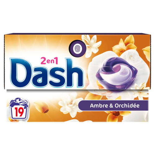 Dash 2en1 Pods Ambre & Orchidée *19 Lavages