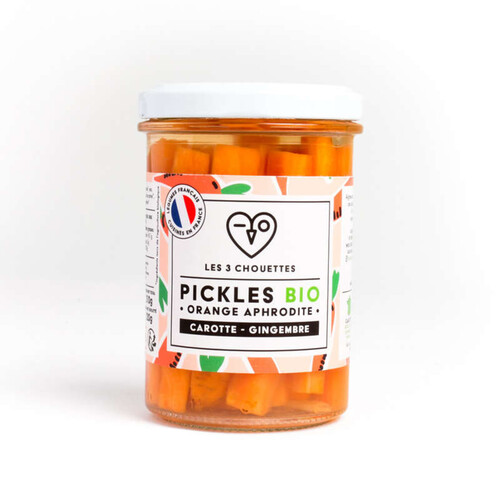 [Par Naturalia] Les 3 Chouettes Pickles Carotte & Gingembre 210G Bio