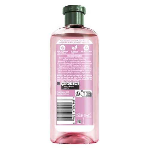 Herbal Essences Douceur Shampoing Parfum Rose 250ml