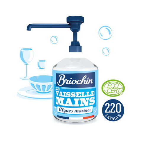 Briochin Liquide Vaisselle Mains au Savon Noir & Algues marines 500ml