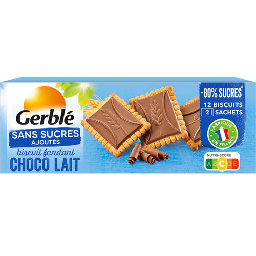 Gerblé Biscuit Chocolat au Lait Sans Sucres Ajoutés 125g