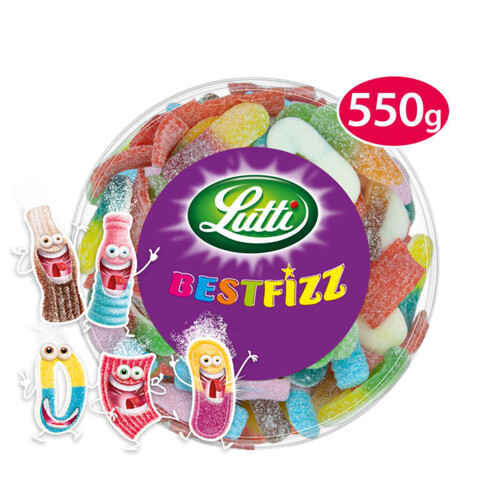 Lutti Tubo Best Fizz Assortiments de Bonbons 550g