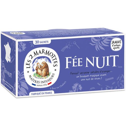 Les 2 Marmottes Fée de nuit Infusion fée nuit 50g