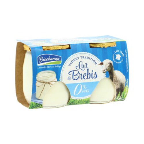 [Par Naturalia] Biochamps Yaourt Au Lait De Brebis 0% Bio 2x125g