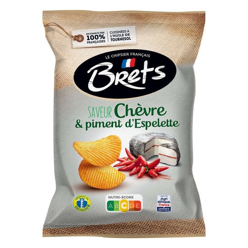 Brets Chips Saveur Chèvre et Piment d’Espelette 125g