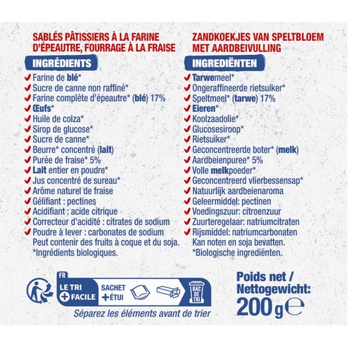 Bjorg Lunettes À La Fraise Et Farine D'Épeautre Bio 200g