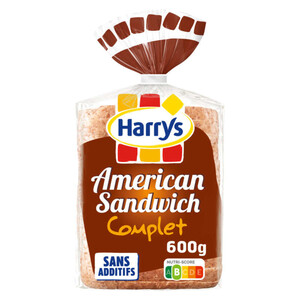 Harrys Pain de Mie American Sandwich Complet 600g.