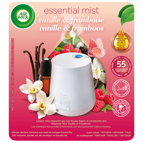 Air Wick diffuseur essential mist vanille et framboise 25ml