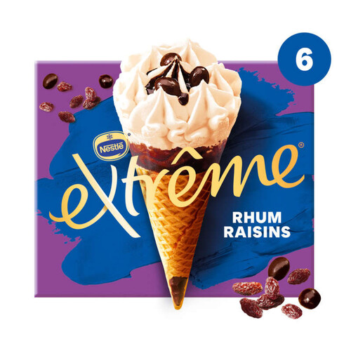 Nestlé Extrême Cône Glacé Rhum Raisins 426G