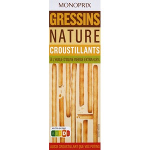 Monoprix Gressins nature 125g