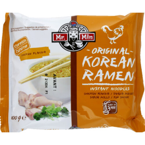 Mr.Min Original Korean Ramen Instant Noodles chiken100g