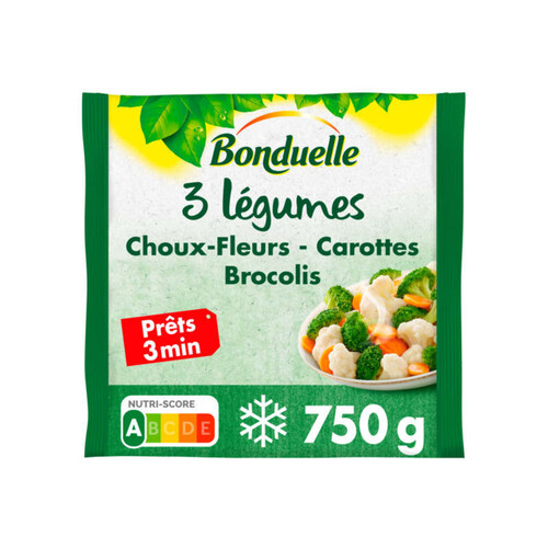 Bonduelle choux fleurs, brocolis et carottes surgelés 750g