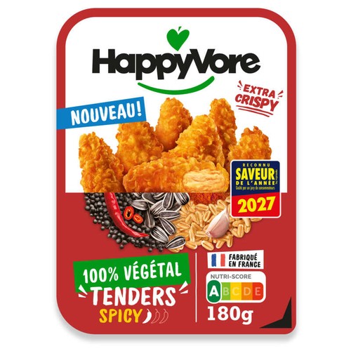 Happyvore Tenders spicy végétaux et gourmands 180g