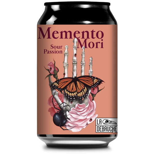 Bière La Débauche Memento Moris Sour Passion 5% Vol Canette 33 cl