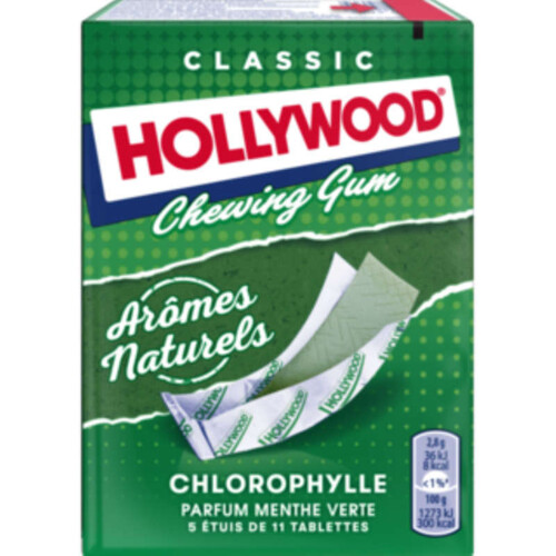 Hollywood Chewing-gum Chlorophylle Menthe Verte 155g