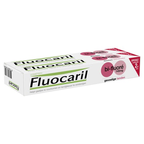 [Para] Fluocaril Dentifrice Dents Sensibles Bi-Fluoré 145mg Lot 2x75ml