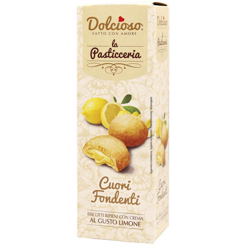 Dolcioso Italian Cookie Citron Cuori Fondenti 150g