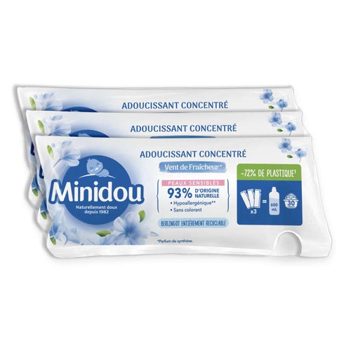 Minidou Assouplissant Vent de fraicheur 3x200ml