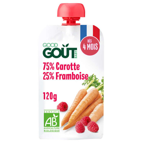 Good Gout Kidz Carotte framboise 120g