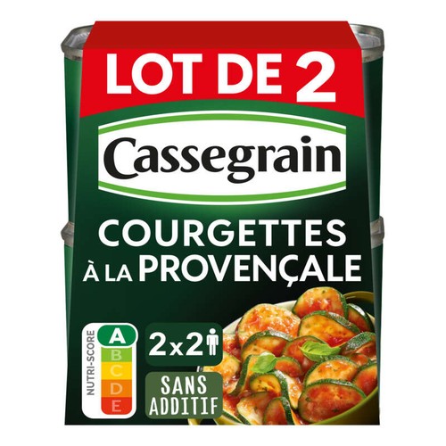 Cassegrain Courgettes cuisinées à la provençale lot de 2x375g