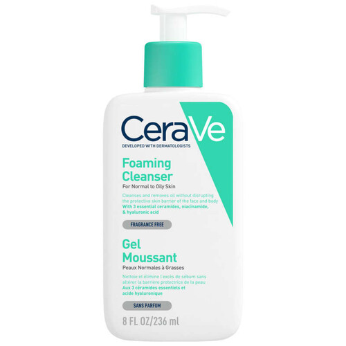 [Para] CeraVe Gel Moussant visage pour les peaux normales à grasses 236ml