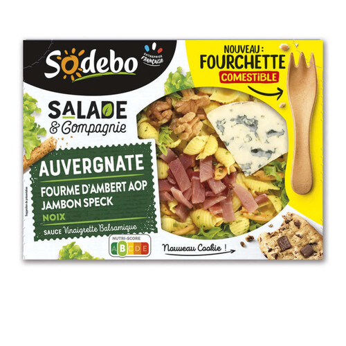 Sodebo Salade & Compagnie Auvergnate Fourme D’Ambert AOP Jambon Cru 320g