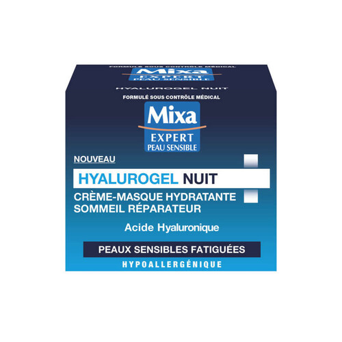 Mixa Crème-Masque Hydratante Sommeil Réparateur Hyalurogel Nuit 50ml