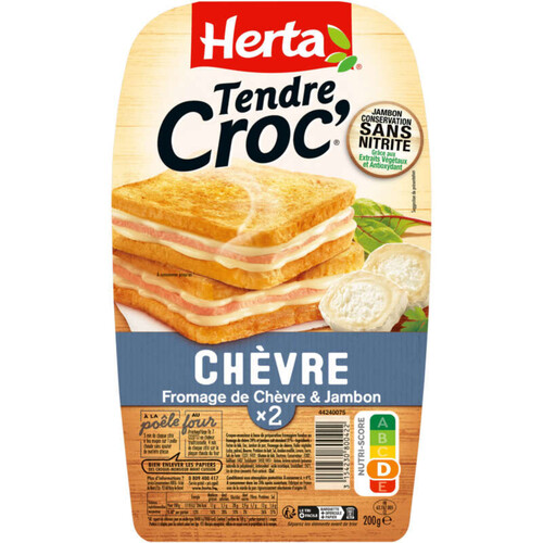 Herta Tendre Croc' Chèvre Jambon 200g