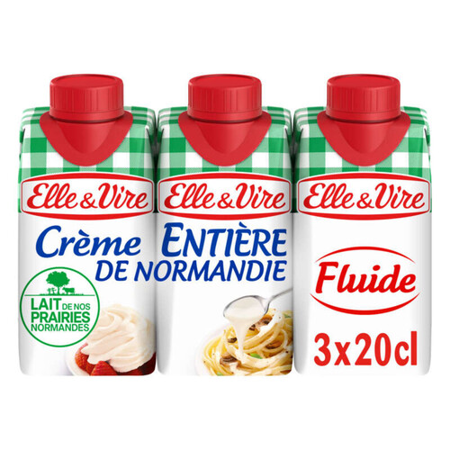 Elle & Vire Crème Fluide Entière 30% Mg 3x20cl