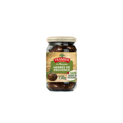 Tramier Les Marinées Olives Noires Herbes de Provence 150g