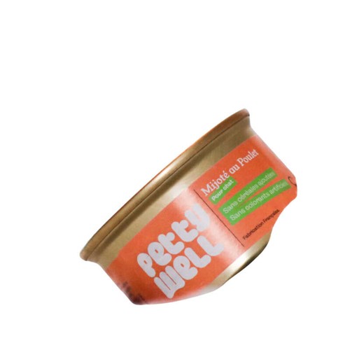 Petty Well mijoté au poulet pour chat 85g