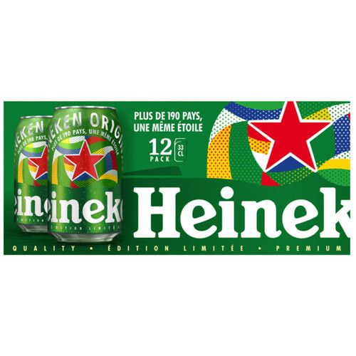 Heineken Bière blonde canettes 12 x 33 cl 5°