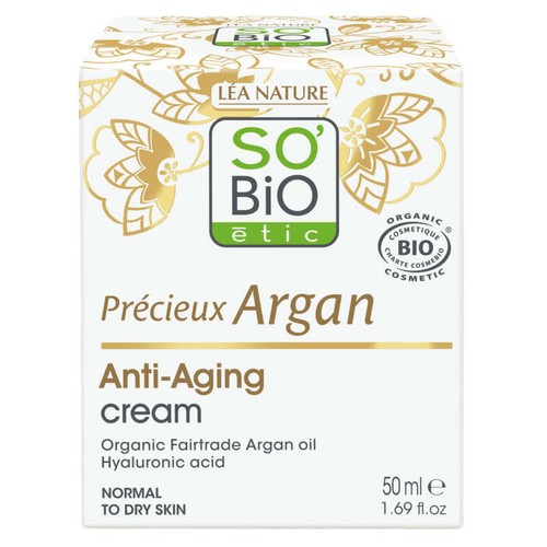 SO'BiO Étic Crème de jour Anti-âge à l'Huile d'Argan bio 50ml