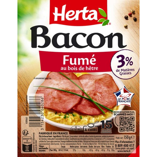 Herta Bacon fumé 150g