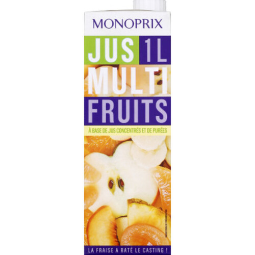Monoprix Jus multifruits à base de jus concentré et de purées 1L
