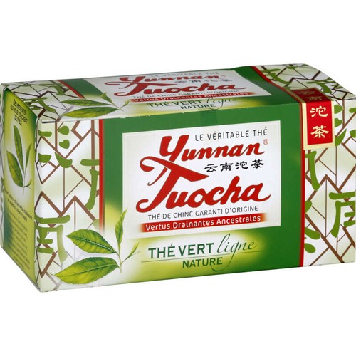 Tuocha Thé Vert De Chine Nature, Ligne 20 Sachets