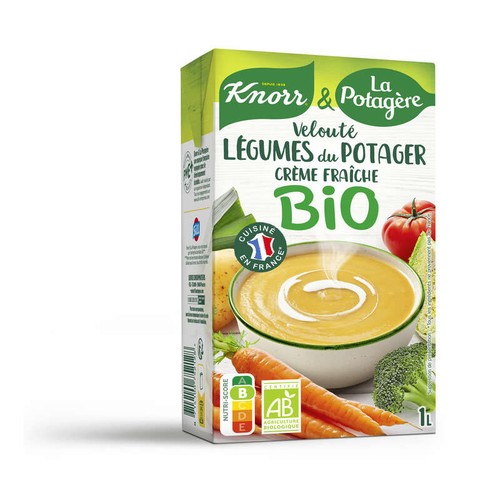 Knorr Soupe Légumes du Potager Crème Fraîche Bio 1L