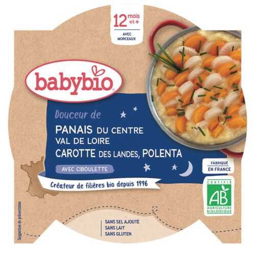 [Par Naturalia]  Babybio Douceur de panais, carotte des Landes & riz, dès 12 mois, Bio 230g