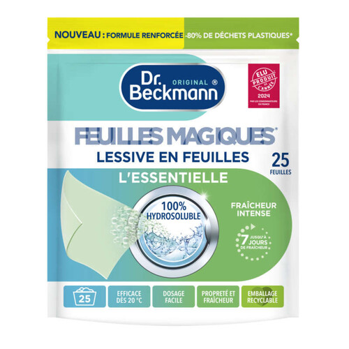 Dr Beckmann Lessive en Feuilles Magiques Fraicheur Intense x25