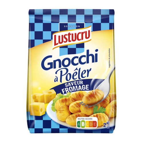 Lustucru Pâtes Fraîches Gnocchi à Poêler Saveur Fromage le sachet de 300g