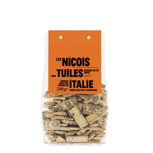 Les Niçois Mini-Tuiles, Graines de Lin, Pavot de Tonton Jijou 200g