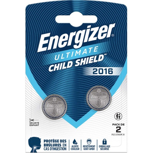 Energizer Ultimate Piles Bouton Lithium CR 2016, pack de 2