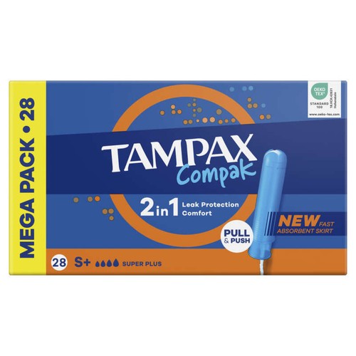 Tampax Compak Super Plus Tampons Avec Applicateur x28