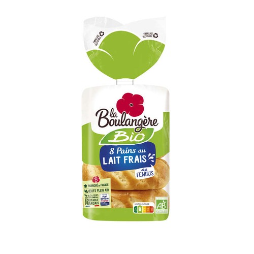 La Boulangère Pains au lait Bio x8 280g