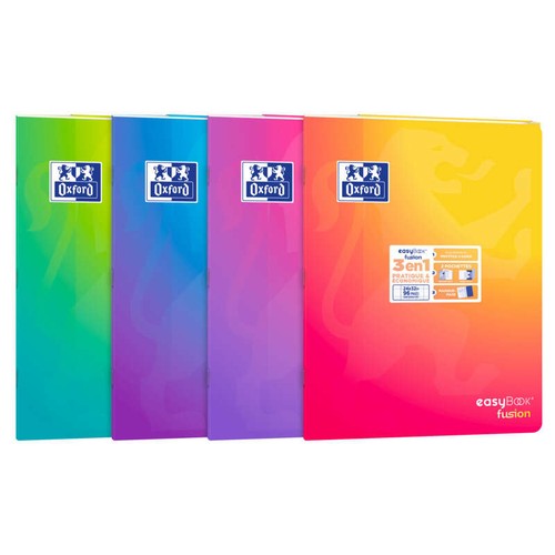 Oxford Easybook Fusion 24x32 Agrafés 96P assorti x1