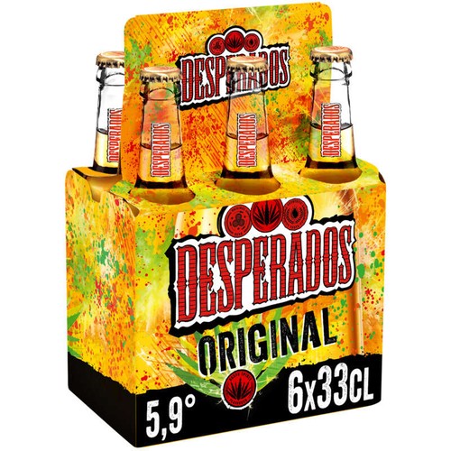 Desperados Original Bière aromatisée à un spiritueux à base d'agave 6x33cl