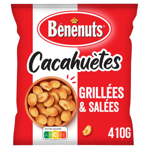 Benenuts - Cacahuètes grillées salées - Le sachet de 410g