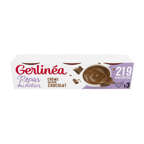 Gerlinéa Coupelle Crème Saveur Chocolat 3 X 210 G
